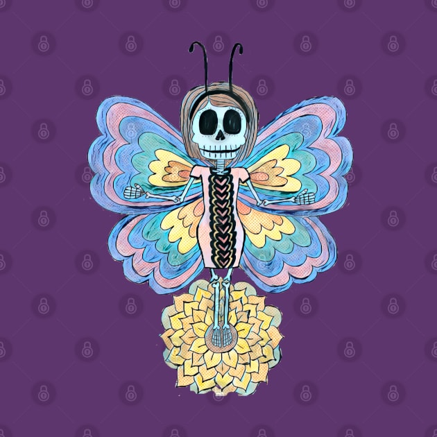 Lively Bones Butterfly Skeleton by LuvbuzzArt