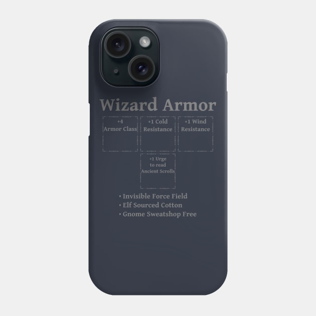Wizard Armor: Role Playing DND 5e Pathfinder RPG Tabletop RNG Phone Case by rayrayray90