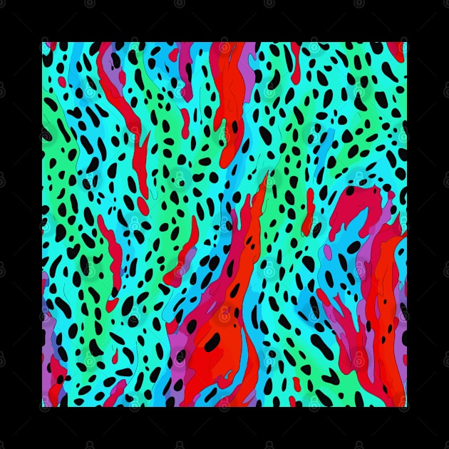 Cool Abstract Artsy Colorful Animal Print by ZAZIZU