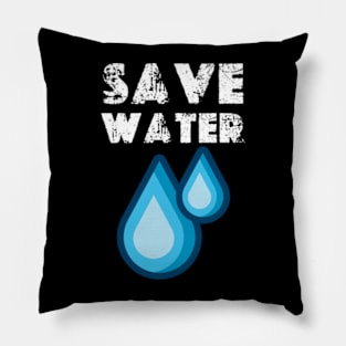 save water earth day 2024 Pillow