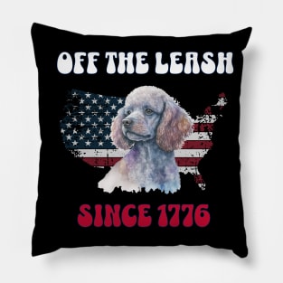 4th of July Independence Day Funny Design for Dog Lovers Pillow