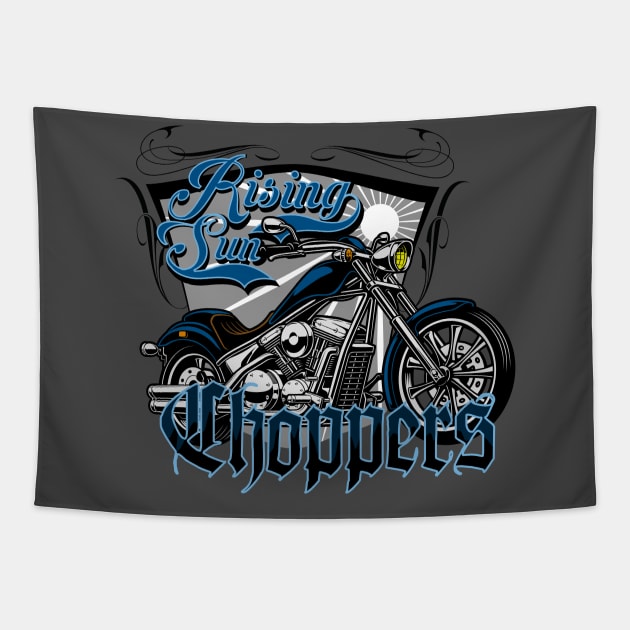 Rising Sun Choppers Tapestry by Randomart