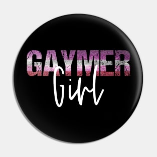 Lesbian Pride Gaymer Girl Gay Gamer Girl Pin