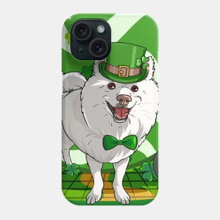 American Eskimo Dog St Patricks Day Leprechaun Phone Case