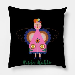 Frida kahlo butterfly colorful summer flowers viva la vida Pillow