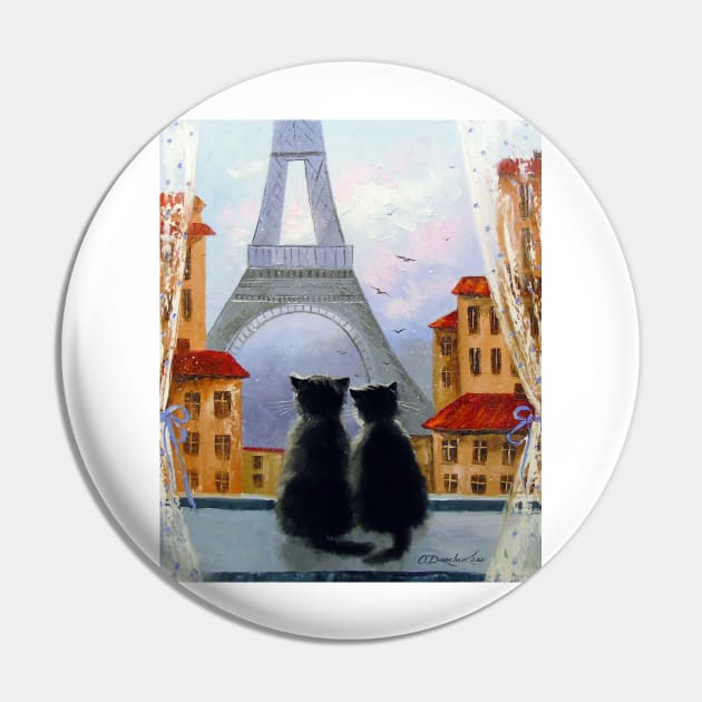 Cats Parisians Pin by OLHADARCHUKART