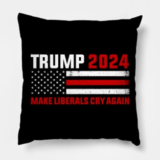 Trump 2024 - Make Liberals Cry Again Pillow