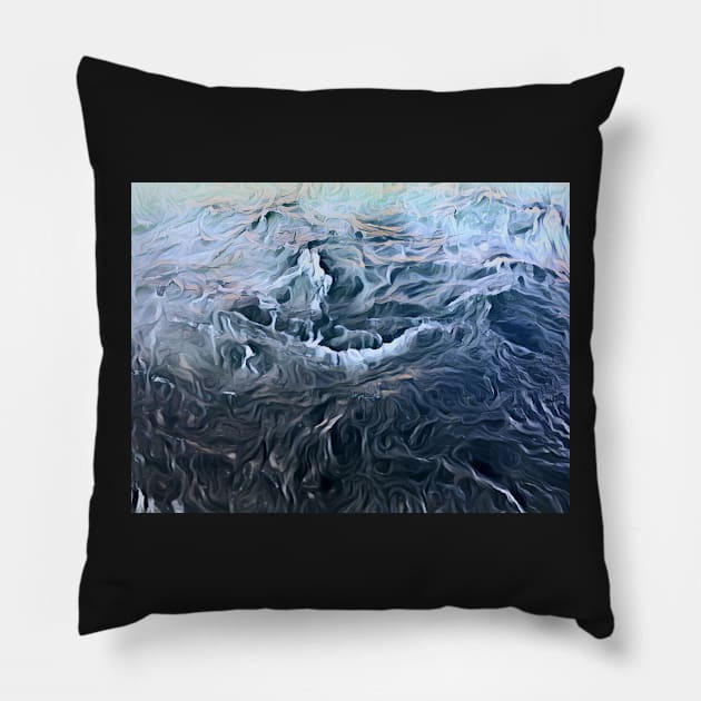 Swirling water in a river Pillow by Dturner29