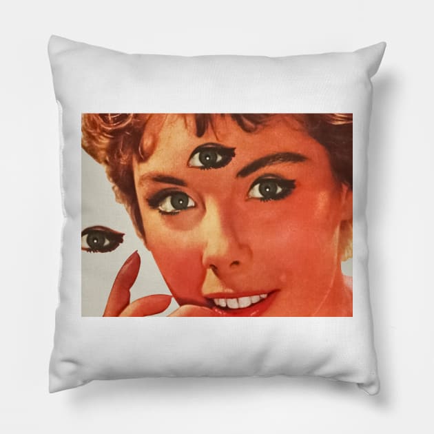 Illusion Confusion - Surreal/Collage Art Pillow by DIGOUTTHESKY