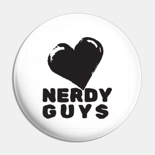 I Heart Nerdy Guys Pin