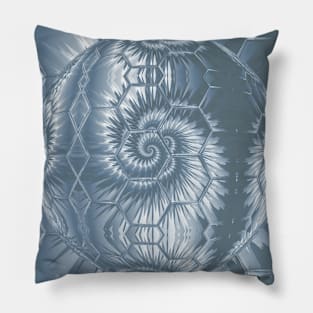 Gray Tie Dye Honeycomb Beehive Pillow