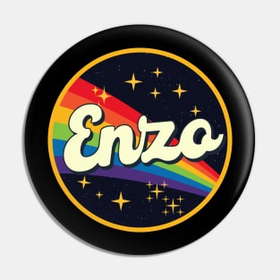 Enzo // Rainbow In Space Vintage Style Pin