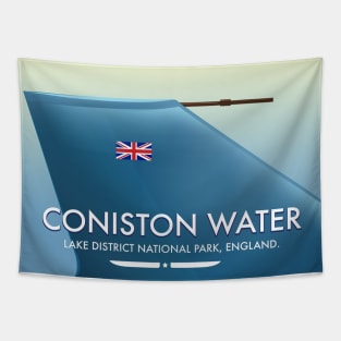 Coniston water travel poster Tapestry