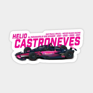 Helio Castroneves 2021 Indy Winner (pink) Magnet