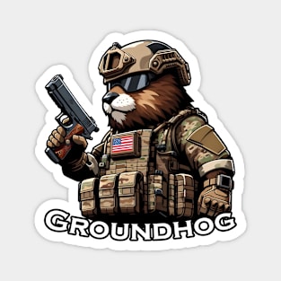 Tactical Groundhog Magnet