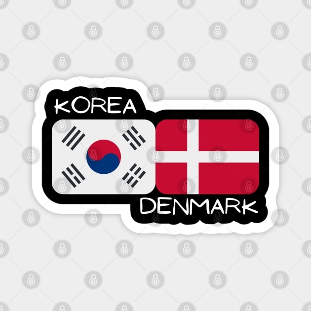 Korean Danish - Korea, Denmark Magnet by The Korean Rage