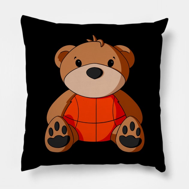 Basketball Teddy Bear Pillow by Alisha Ober Designs