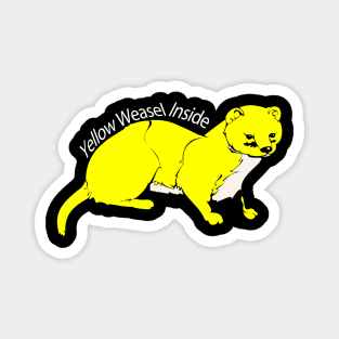 Yellow Weasel Inside Magnet