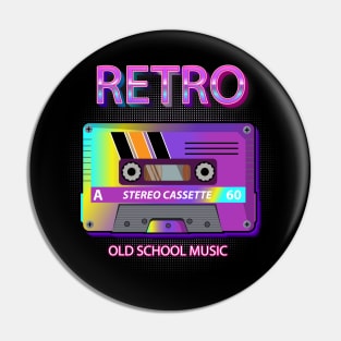 Retro Old school Music Cassette Tape.Music mixtape,80s,90s Pin