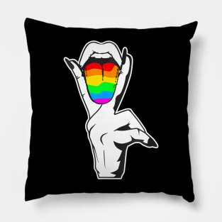 Gay Pride LGBT Lesbian Tongue Pillow