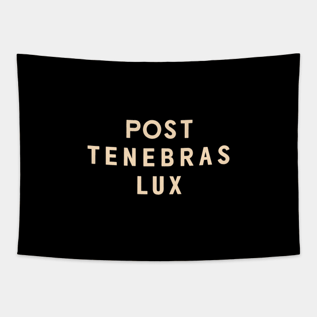 Post Tenebras Lux Tapestry by calebfaires