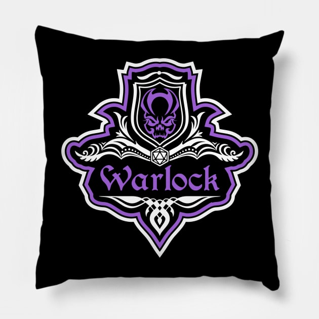 D&D Warlock Class Crest Pillow by Sunburst