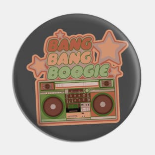 Bang Bang Boogie - Boombox - Ghettoblaster - Pop Art Design Pin