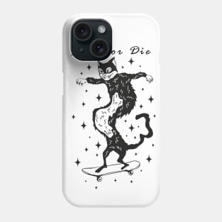 skate or die cat Phone Case