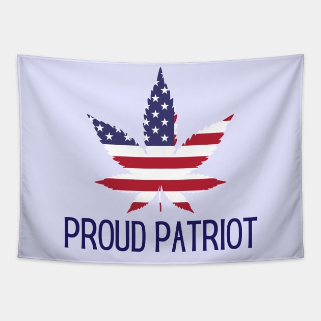 Patriot Pot Leaf Marijuana American Flag Patriotic Gift Tapestry by InnerMagic