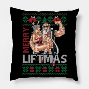 Merry Liftmas Christmas Xmas Fitmas Fitness Santa Holiday Gift For Men Women Pillow