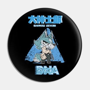 BRAND NEW ANIMAL (BNA): SHIROU OGAMI CHIBI (GRUNGE STYLE) Pin