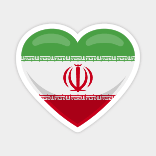 Iran Flag Heart Magnet