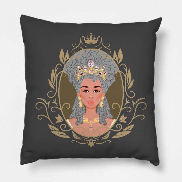 BRIDGERTON QUEEN CHARLOTTE Pillow by MAYRAREINART