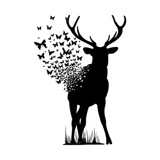 Deer Butterfly T-Shirt