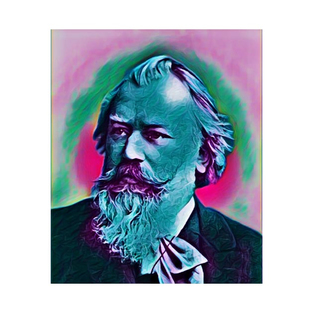 Johannes Brahms Portrait | Johannes Brahms Artwork 14 by JustLit