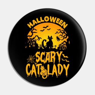 Cat halloween Scary Cat Lady, catoween Pin