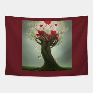 A Tree that grows Hearts Tapestry