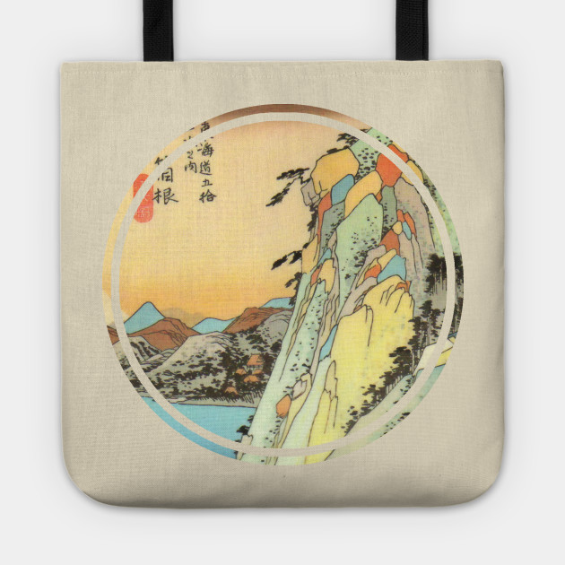 Japanese Mountain Painting Japanese Tote Bag Teepublic Uk