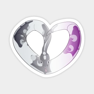 Ball Python Heart (Ace Pride Design) Magnet