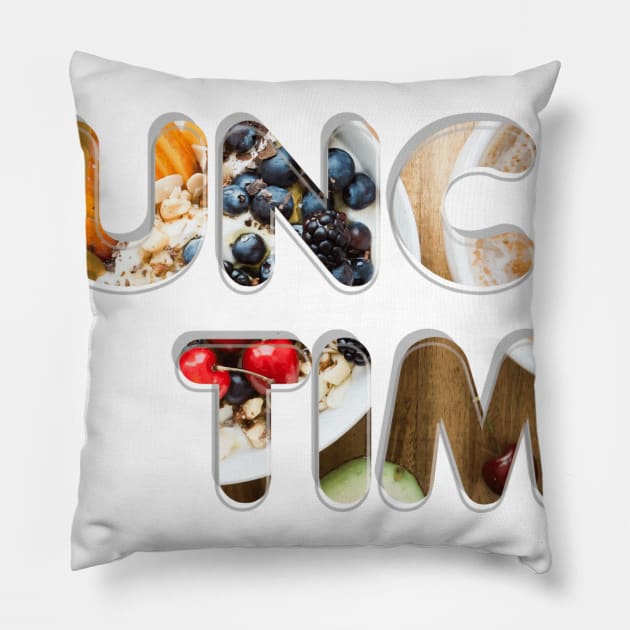 LUNCH TIME Pillow by afternoontees