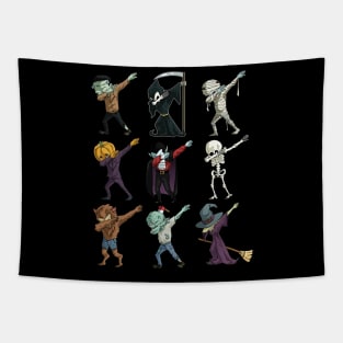 Dabbing Monsters TShirt Halloween Dab Tapestry