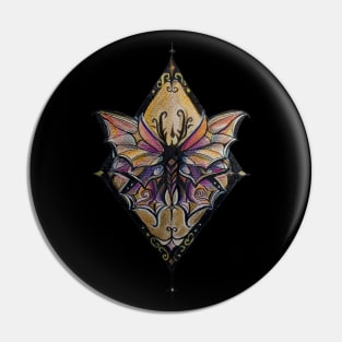 Crystal dragon moth Pin