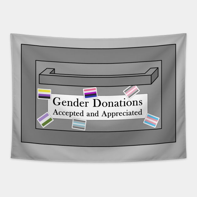 Gender Donation Box Tapestry by House Ghost