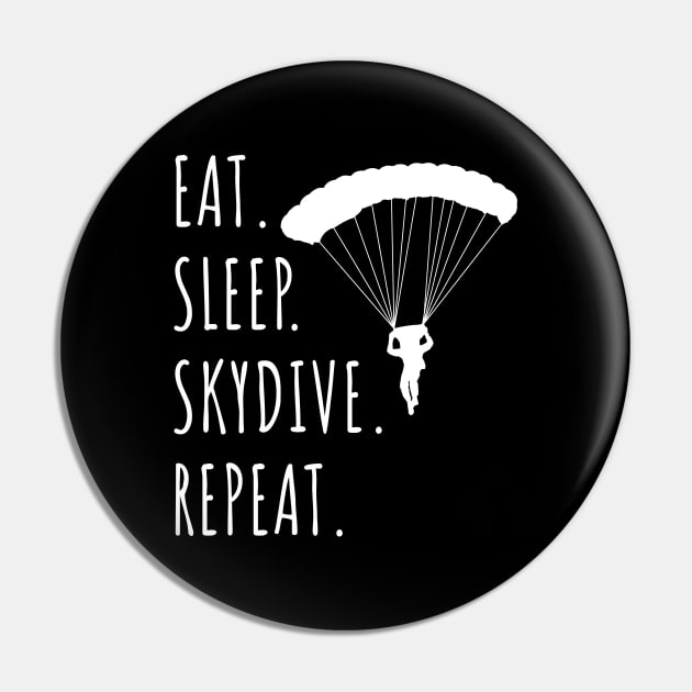 Eat Sleep Skydive Repeat Pin by LunaMay