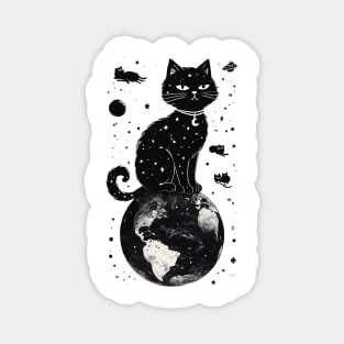 Cosmic Cat Ruler of the Universe Magnet