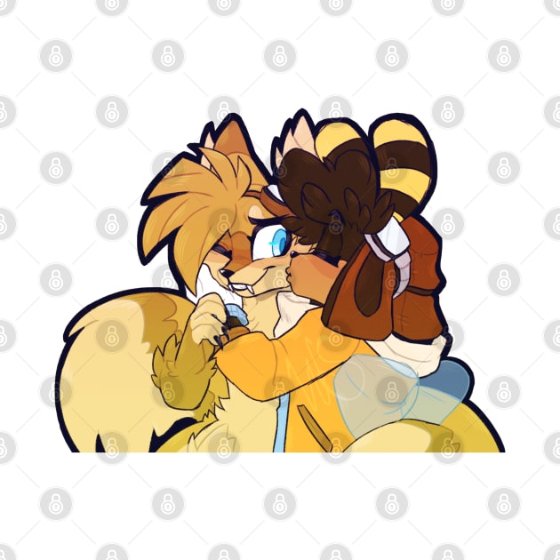 Gay Fox and Honey Bee Furries by Toribit