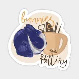 Bunny and Pottery Magnet