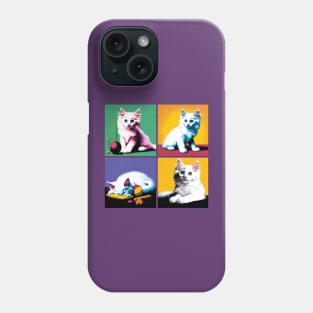 Turkish Angora Pop Art - Cute Kitties Phone Case