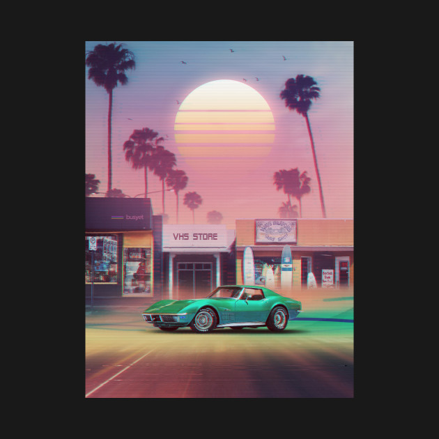 Synthwave Sunset Drive - Synthwave - T-Shirt