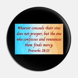 Bible Verse Proverbs 28:13 Pin